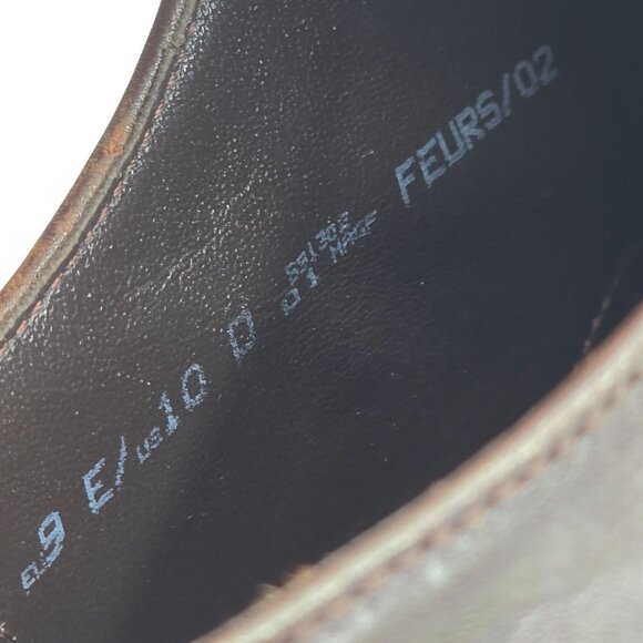 Bally Switzerland Mens Size 10D Dark Brown Leather Dress Shoes Medallion Oxfords - Picture 8 of 10